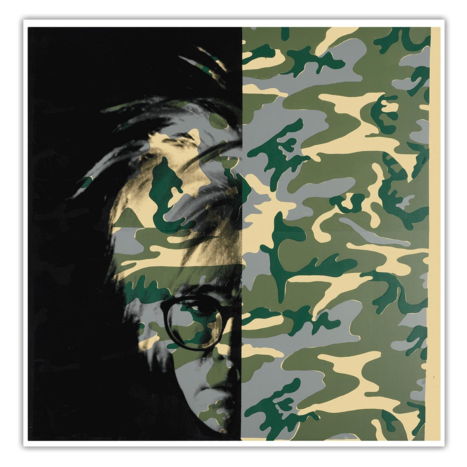 Canvas Prints Andy Warhol《Camouflage Self Portrait》Pop Art
